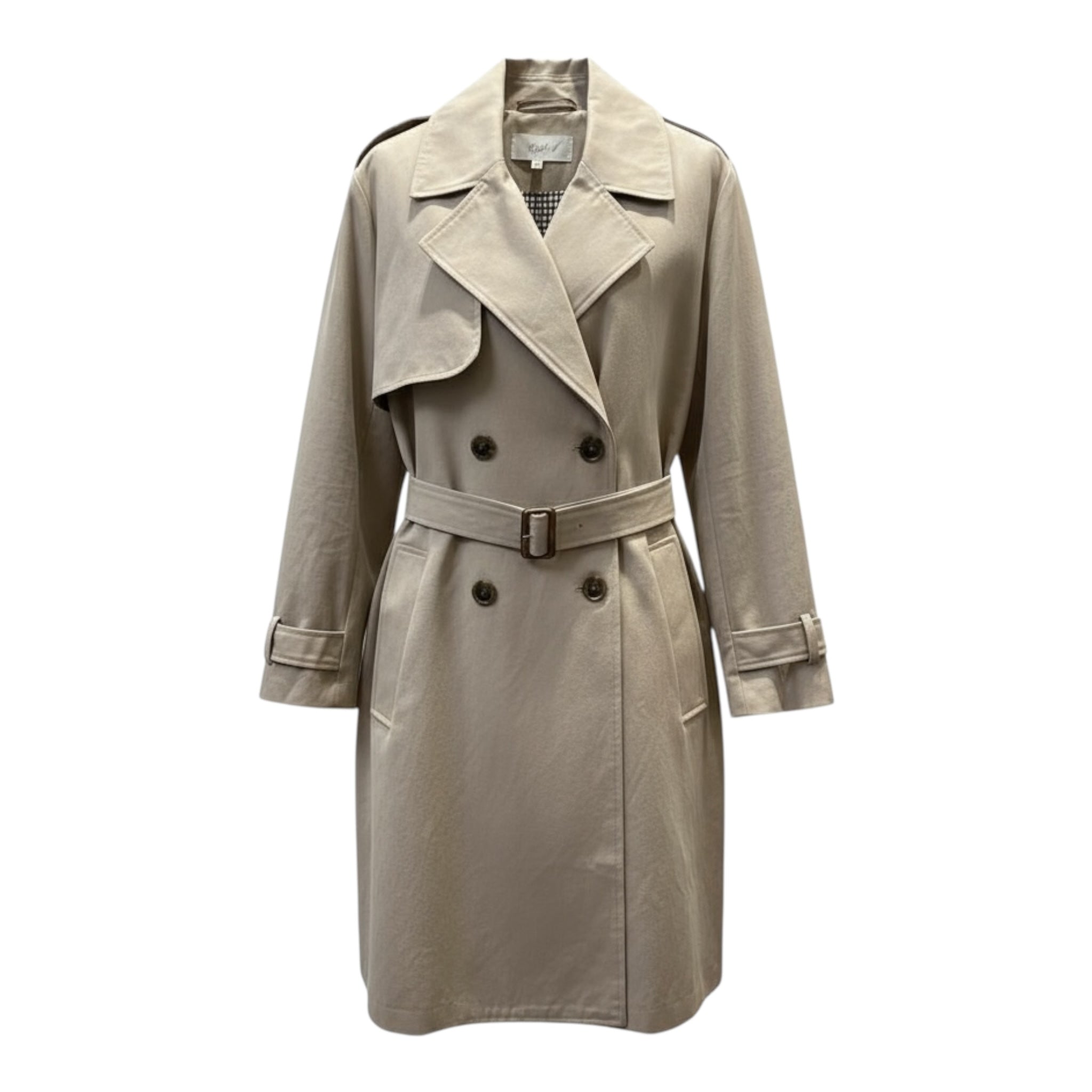 Plaid Lined Classic Trench Coat